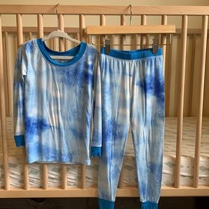 Little Sleepies 3T bamboo viscose pajama set in Blue Watercolor